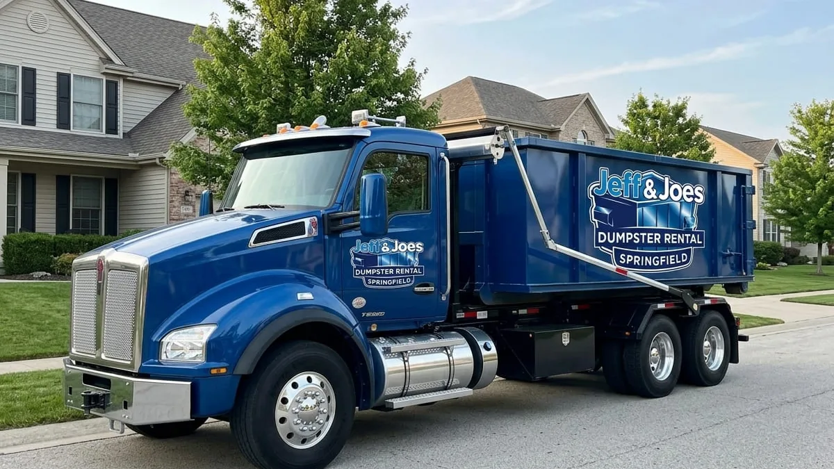 Roll-off dumpster rental in Strafford, MO delivered by Jeff & Joes Dumpster Rental Springfield Roll-off dumpster rental in Strafford, MO delivered by Jeff & Joes Dumpster Rental Springfield