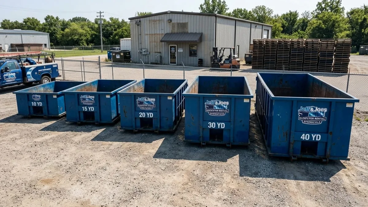 Dumpster sizes available in Springfield, MO Dumpster sizes available in Springfield, MO